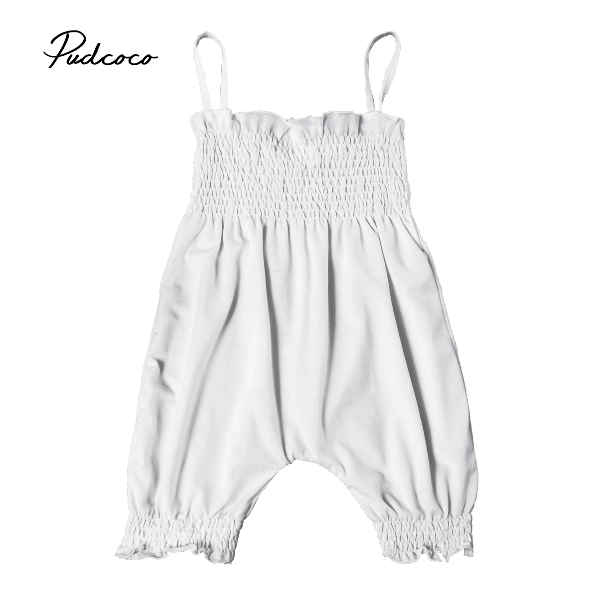 

Newborn Baby Girls Romper Strappy Sleeveless White Summer Sister Kids Jumpsuit Outfits Family Set 1-3T
