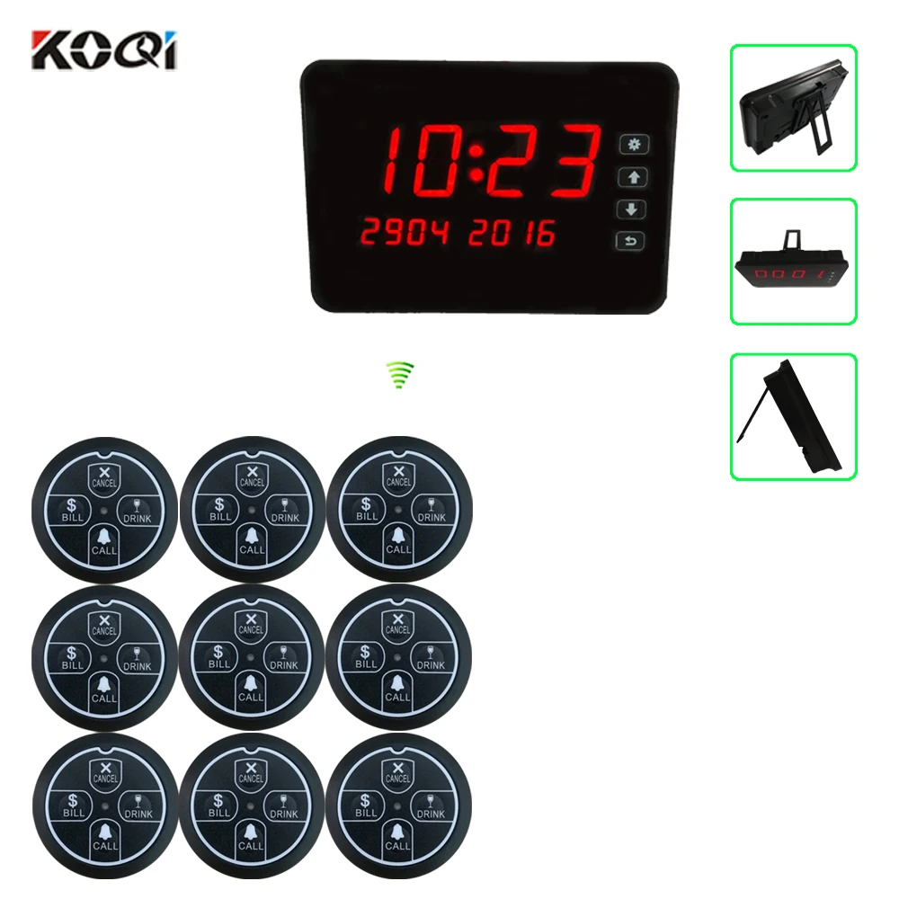 

20 call button 1 display receiver One Set Wireless Communication Restaurant Waiter Call System