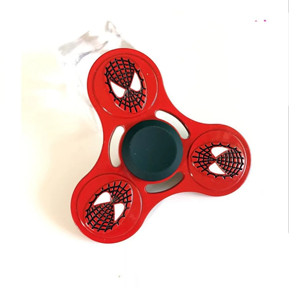 10pcs Lot Marvels Toys Spiderman Pattern Hand Spiner Metal Fidget Spinner Fidget Cube Adults Children Stress