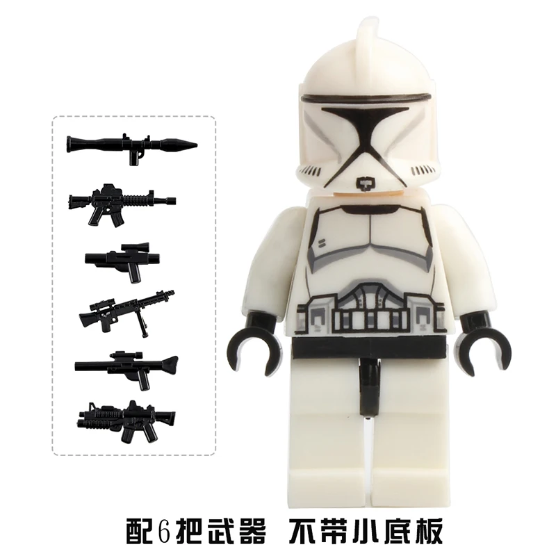 

10pcs Star Wars White Storm Trooper Clone Solider Assemble Building Blocks Kids Education Learning Baby Toys