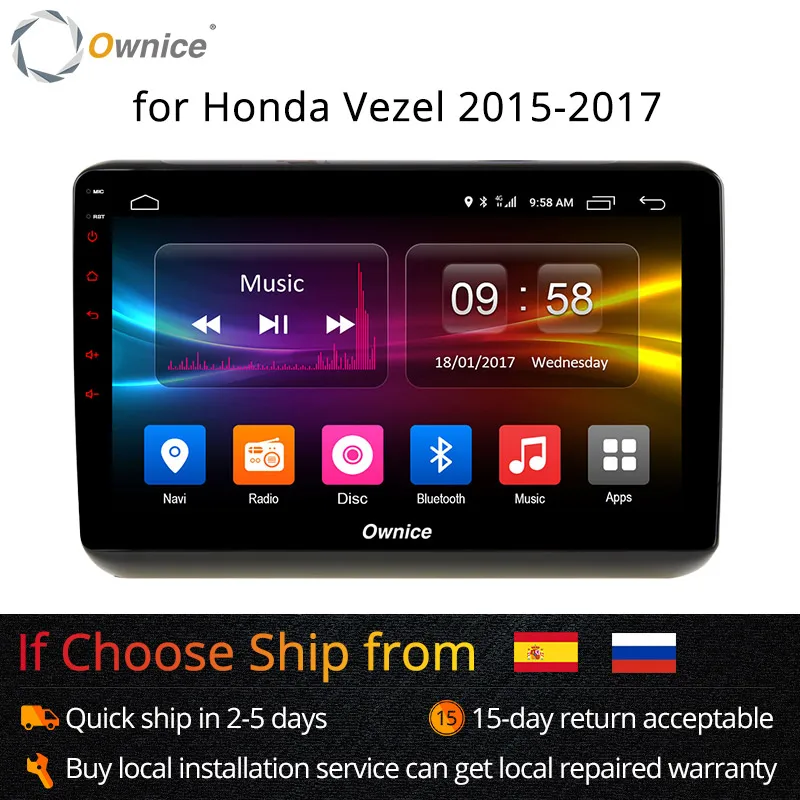 

Ownice K1 K2 10.1" ips Octa 8 core Android 8.1 GPS Navigation For Honda Vezel 2015 ~ 2017 Multimedia support 4G SIM DAB+ 32G