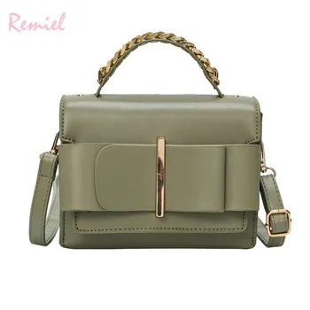 

Luxury Brand Tote Small Square bag 2020 Fashion New High Quality PU Leather Women's Designer Handbag Bow Shoulder Messenger bag