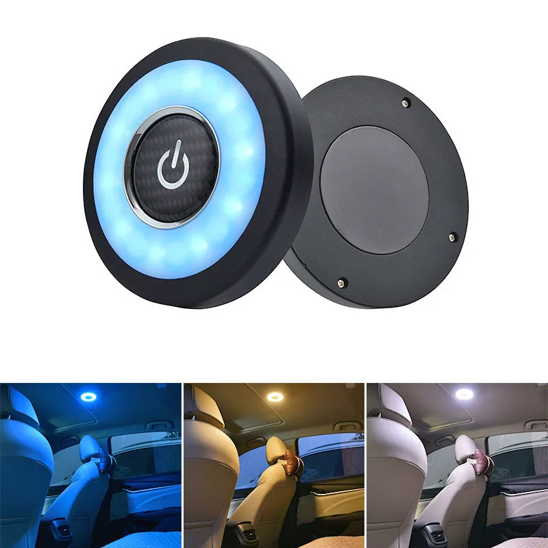 Car Accessories Decoration Interior Ornament Car Reading Light Led Car Interior Lighting Rear Row Car Roof Lamp Auto Accessorie - Color Name: Blue and yellow