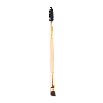 

New Arrival Fine bamboo handle Makeup tools double eyebrow brush Eyelash brush
