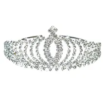 2017 NEW Diadem Silver Bride Bridesmaid Shining Rhinestone Crown Headband Tiara Wedding
