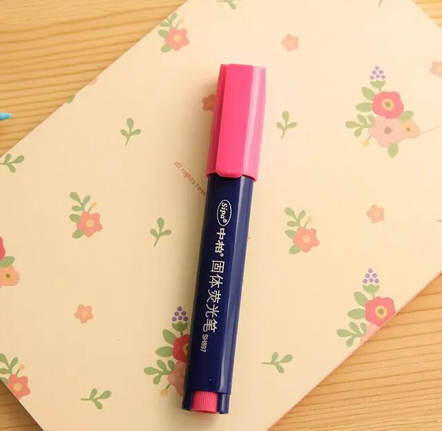 Candy color Solid jelly highlighter pen Inkless markers pen Highlighter