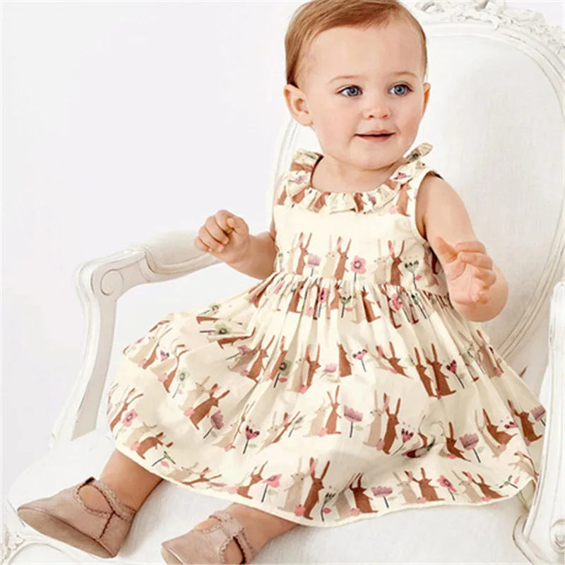 

Little Maven 2019 Summer New Short sleeve Kids Girls Clothes Children kids girl Flower print beach Vest dress Dresses 2-7 Years