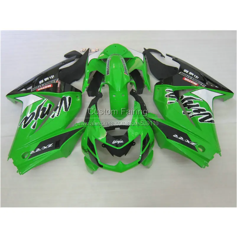 

Injection mold Fairing kit for Kawasaki ninja EX250 08 09 10 11-14 250r 2008 2009-2014 green black motorcycle fairings set RR40