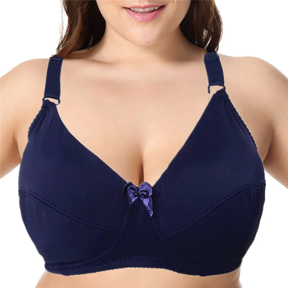 

Plus size Underwired Non-padded Ultra thin Microfibre Full Coverage Big Cup Volumn Bra 85-110 E/F Cup Bra H189-2