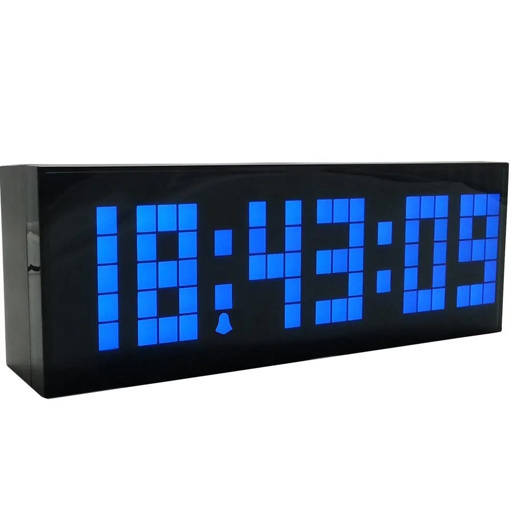 Jumbo привело будильник таймер обратного отсчета настенные часы Домашний декор настольные часы Крытый Подсветка будильник - Цвет: blue