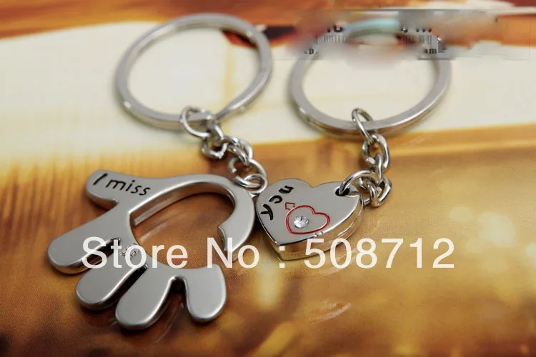 

Free ship!!! 20pairs/lot Love Heart Hold in My Hands palms Lover Key Chain Keyring Keyfob