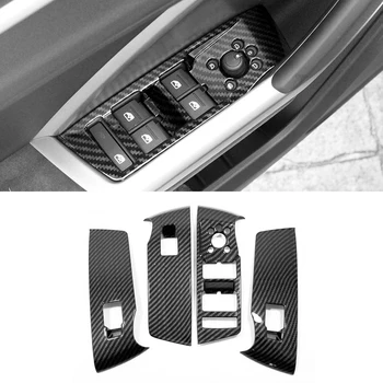 

For Audi Q3 2019 Side Door Interior Window Lift Switch Buttons Frame Cover Trim Decor Sticker Car Styling