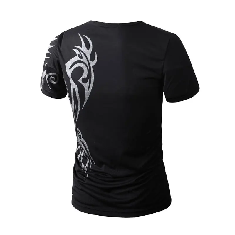 Популярная модная летняя мужская футболка с короткими рукавами и круглым вырезом узор в китайском стиле топы удобные мужские повседневные футболки KA-BEST
