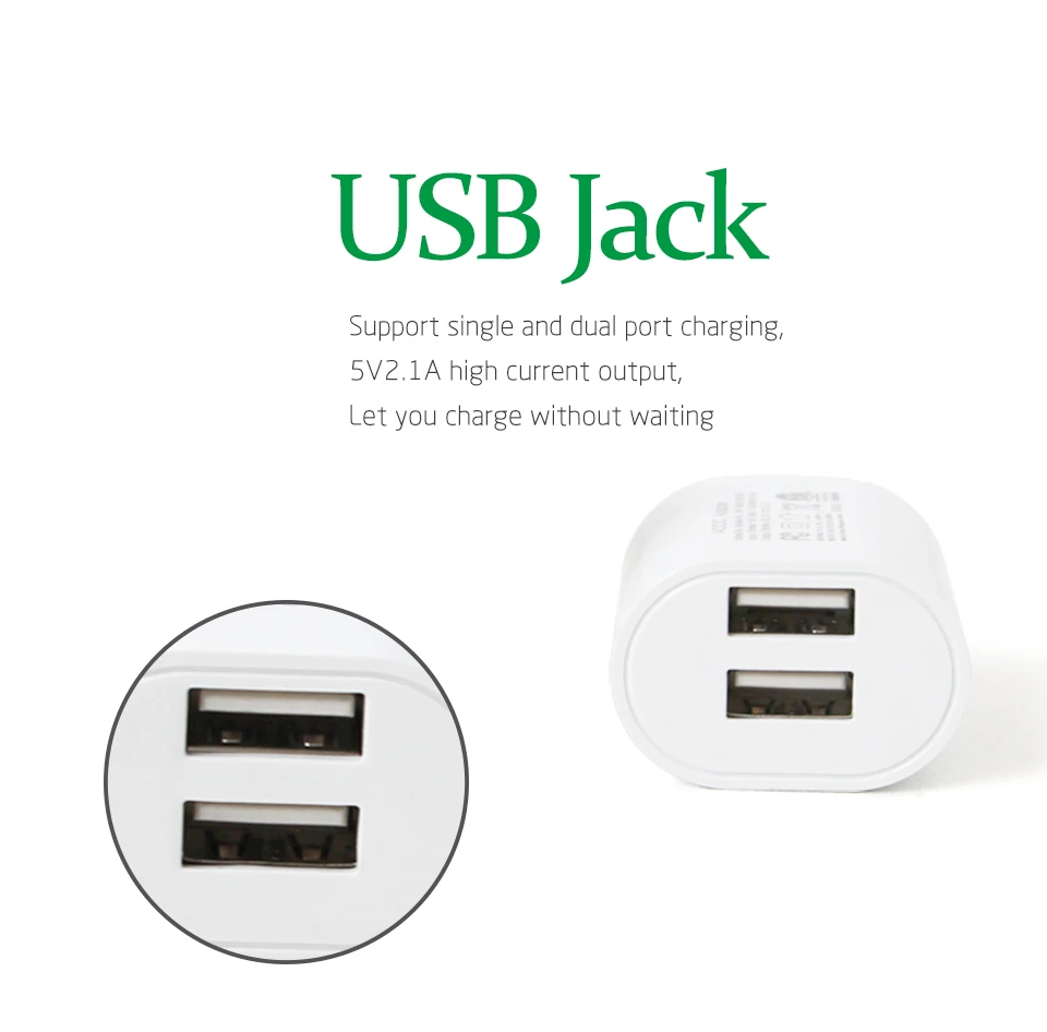 1PC US Adapter 5V2.1A Dual USB Charger For Smart Mobile Phone Charging ACDC Adaptor Travel in Japan Thailand Canada Mexico (6)