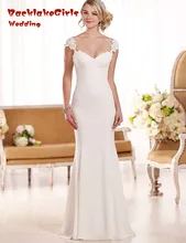Free Shipping Luxurious Garden Vestido de Noiva Sheath Bridal Dresses Lace Train Sleeveless Custom made Wedding Dress 2017