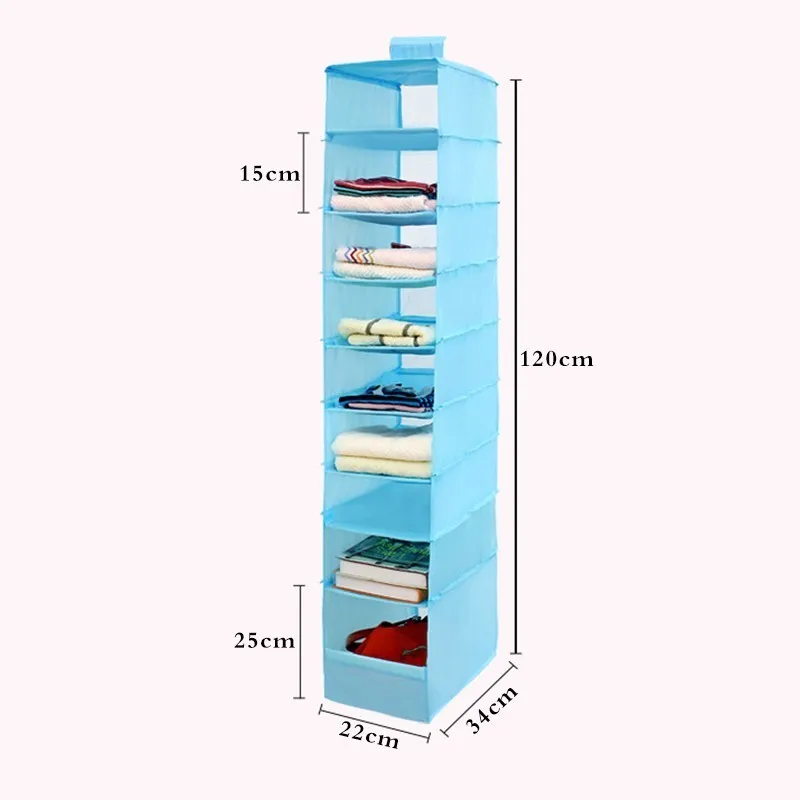 9-Слои хранения подвесной ящик ткань Оксфорд Костюмы сортировочный контейнер висит Слои ed ящик для хранения косметики ящик для хранения
