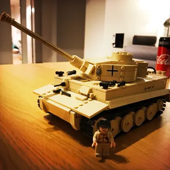 

New Tank Series WW2 Germany the Panzerkampfwagen VI Ausf. E Tiger I model Building Block Classic toy Compatible with DIY