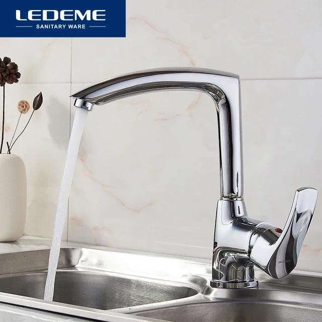 Special Offers LEDEME New Kitchen Faucet Seven Letter Design 360 Degree Rotation with Water Purification Features Single Handle L4064