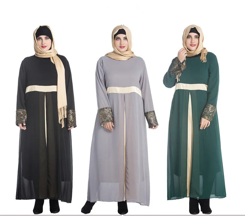 New Plus Size Women Islamic Muslim Dress Chiffon Maxi Daewoo Nexia Ropa