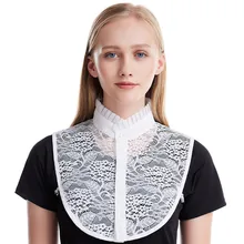 Женский и взрослый съемный воротник с отворотом, накладной воротник от рубашки, модный однотонный кружевной цвет, ложная блузка, Шейная одежда, аксессуары 30LY15