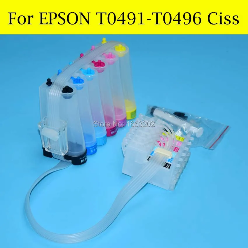 6 цветов СНПЧ система для EPSON T0491 R210 R230 R310 R350 RX510 RX630 RX650 принтер с ARC чипами|ciss system|ciss