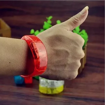 

LED Flash Bracelet Sound Controlled Light Up Bracelet Activated Glow Flashing Bangle For Christmas Party Decor 50pcs/lot