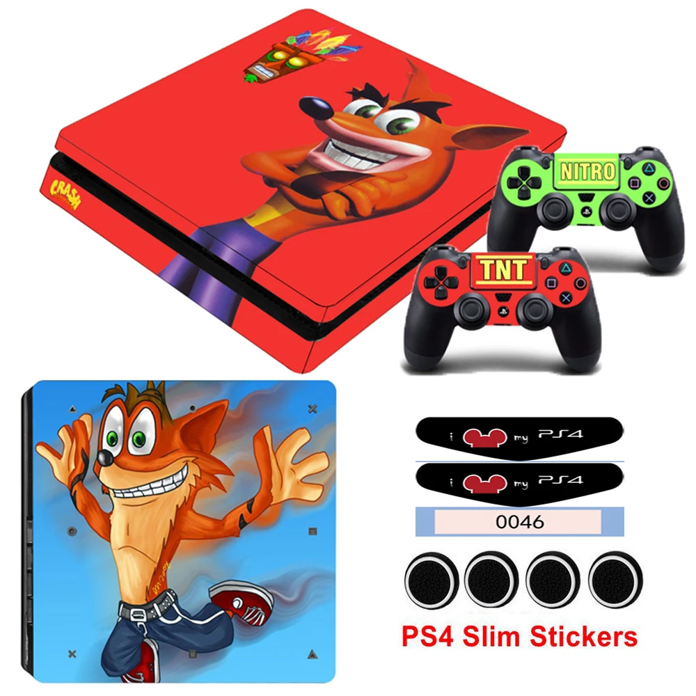 Горячая Распродажа чехол наклейка Crash Bandicoot N Skin для Playstation 4 Slim PS4 консоль наклейки