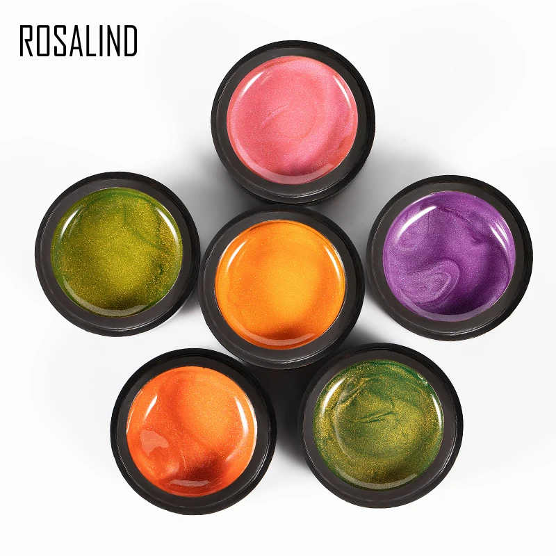 ROSALIND Temperature Change Cat Eye Gel Nail Polish Hybrid Varnishes 5ML Vernis Semi Permanent UV Gel Varnish For Manicure