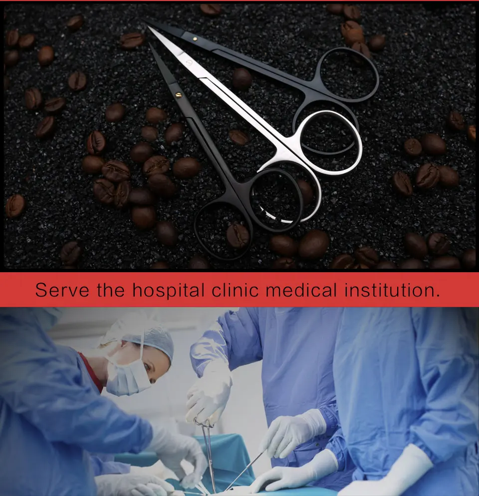 Вольфрамовая сталь, косметический и пластический хирургический инструмент, двойной инструмент для век 10/11. 5 см, ножницы для ткани, офтальмологические рабочие ножницы