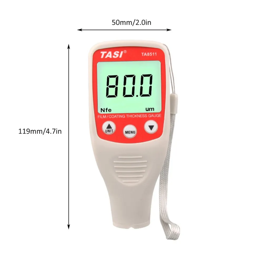TA8511 цифровой мини покрытие Толщина манометр автомобильный Краски Толщина метр Краски Толщина тестер ЖК-дисплей Толщина датчик