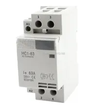 Hc1-63 63A 110 V Катушка, teganan 63A 2 tiang yang Универсальный kontrol sirkuit AC kontaktor