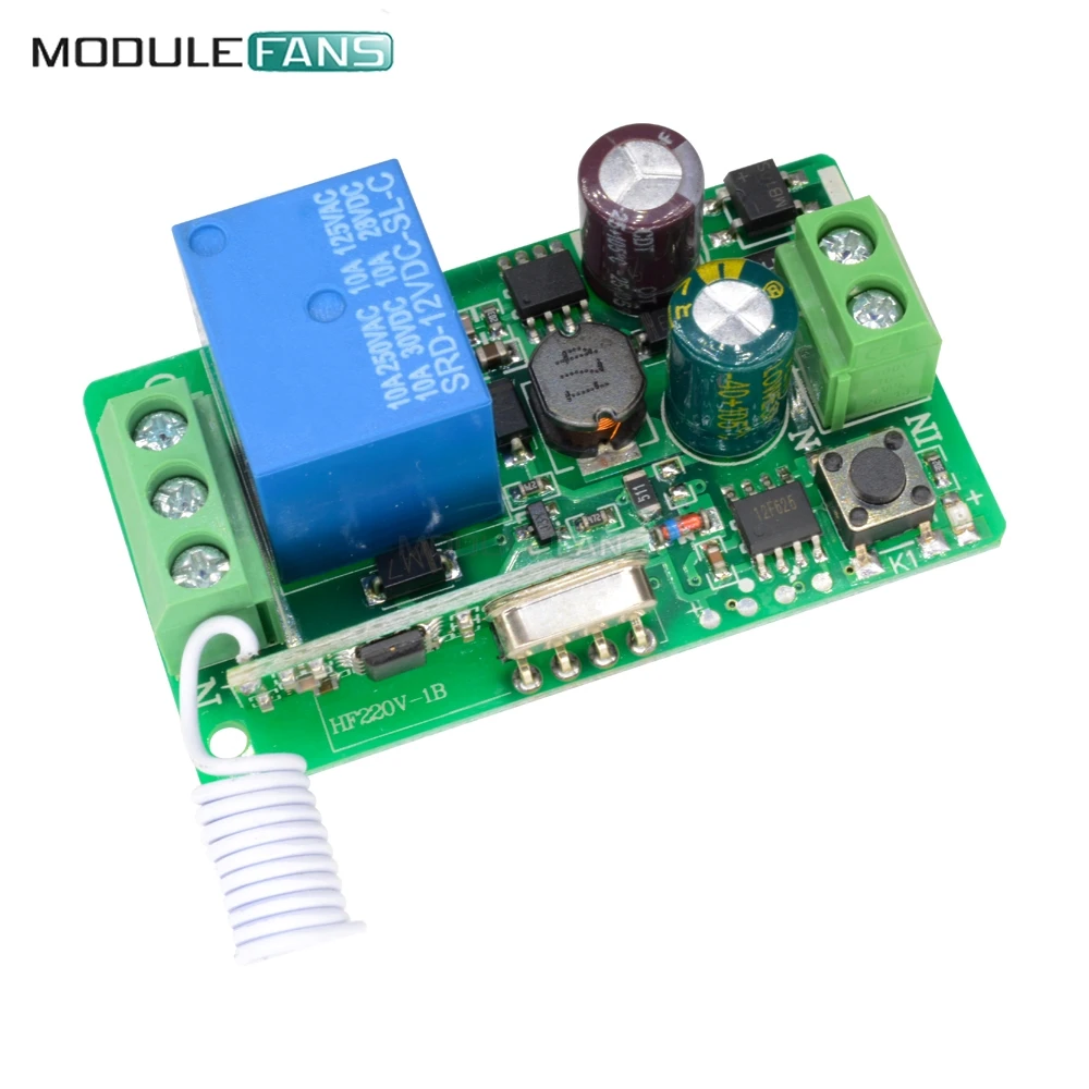 

315MHZ 433MHz 315 433 MHZ DC 12V 220V 10A 1 Ch Channel Wireless RF Remote Control Board Transmitter Receiver Relay Switch Module