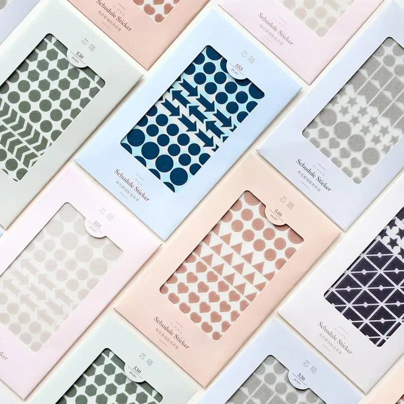

Retro Color Memo Pad Sticky Notes Post Geometry Label Index Sticker Planner Scrapbooking Stationery Escolar School Supplies