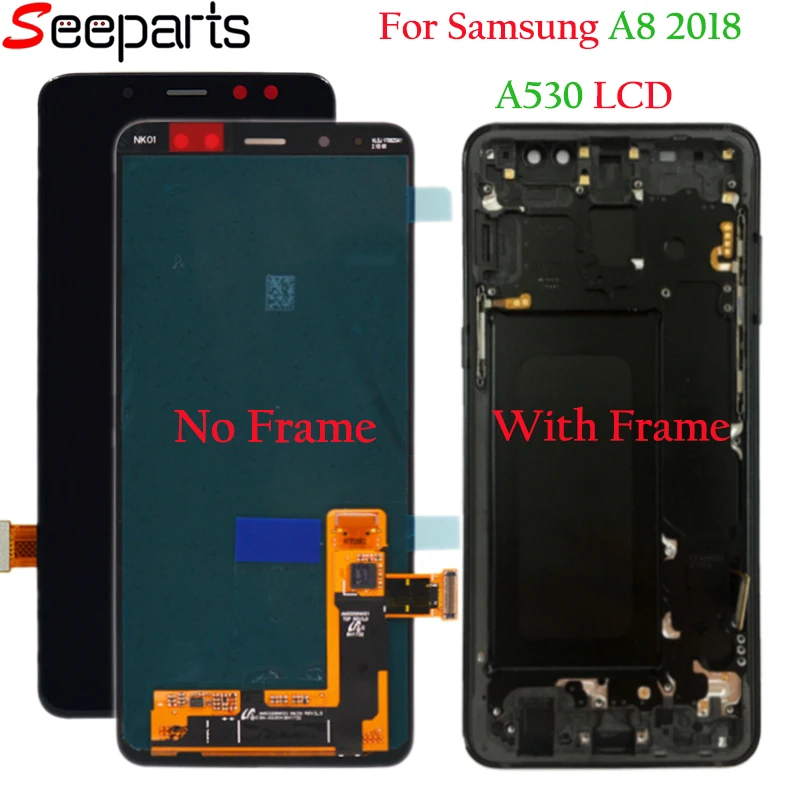 For SAMSUNG GALAXY A8 2018 LCD A530 Display Touch Screen Digitizer Panel Assembly Pantalla Replacement For SAMSUNG A8 2018 LCD (2)