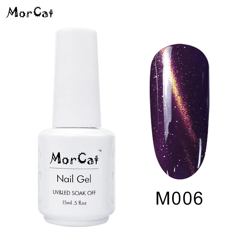 

MorCat 15ml Gel Polish UV Cat Eye Gel Nail Polish Varnish Nail Gel Gold Line fashionable French Nail Art UV Lacquer