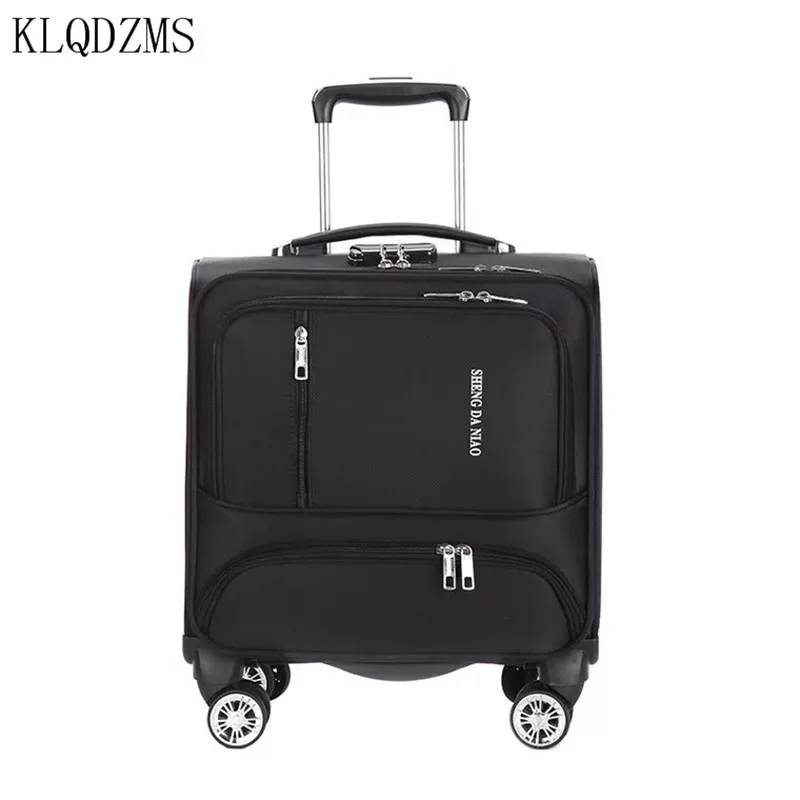 KLQDZMS 18 дюймов водонепроницаемый Оксфордский чемодан на колесиках для мужчин и