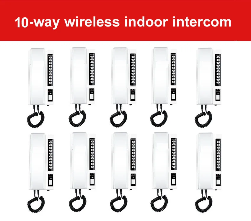 ZHUDELE 2,4 ГГц цифровой беспроводной внутренний домофон/Переговорная система для 10-way, 99 Выдвижная гарнитура; 1000 м открытое расстояние