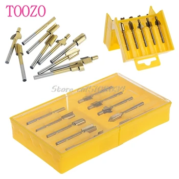

10Pcs 1/8" HSS Wood Router Bits 3mm Cutter Milling Fits Rotary Carpenter Tool S08 Wholesale&DropShip