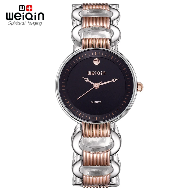 

WEIQIN Female Hollow Out Silver Rose Gold Strap Watches Women Brand Analog Quartz Fashion Watch Lady Dress Wristwatch Girls 2016