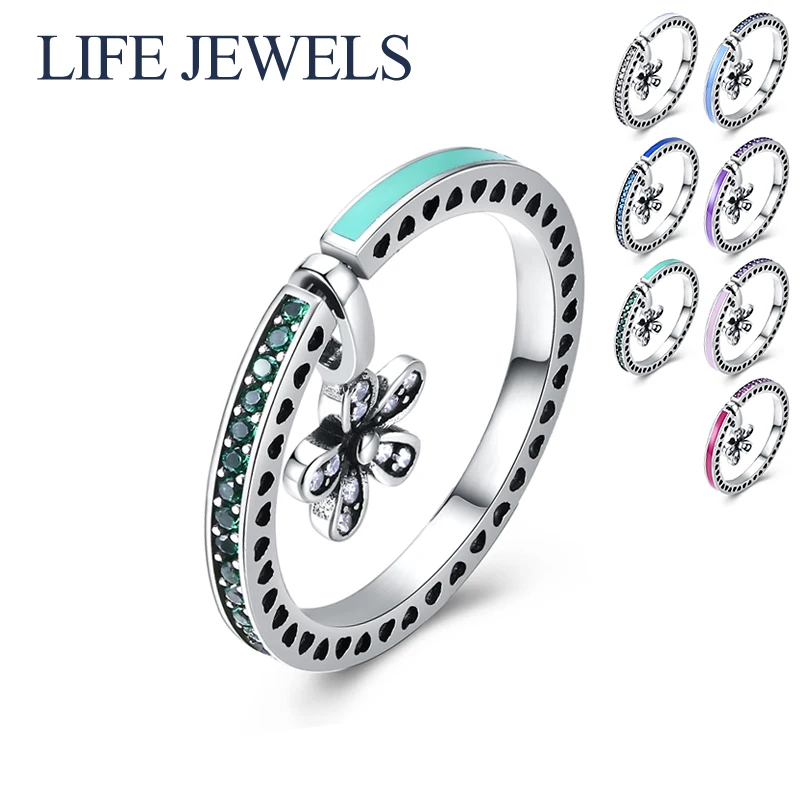 Authentic100% 925 Sterling Silver Austria Zircon Rings Charm l Women Luxury Sterling Silver Valentine's Day Gift Jewelry 18168 Fine Jewelry