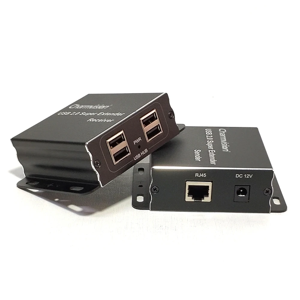 USB удлинитель Charmvision EU204P 100 м с 4 портами 480 Мбит/с|USB-хабы| |