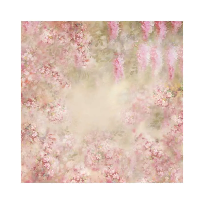 

150X150cm Customize Vinyl print newborn pink flower photography backdrops for model photo studio portrait background