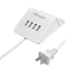 Портативный США plug быстрой зарядки 4 Порты usb Зарядное устройство док Мощность адаптер телефон владельца Портативный США plug быстрой зарядки