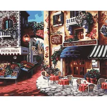 Картина маслом по номерам городской пейзаж настенная Картина на холсте картина Наборы для Гостиная Wall Art Home Decor Прямая