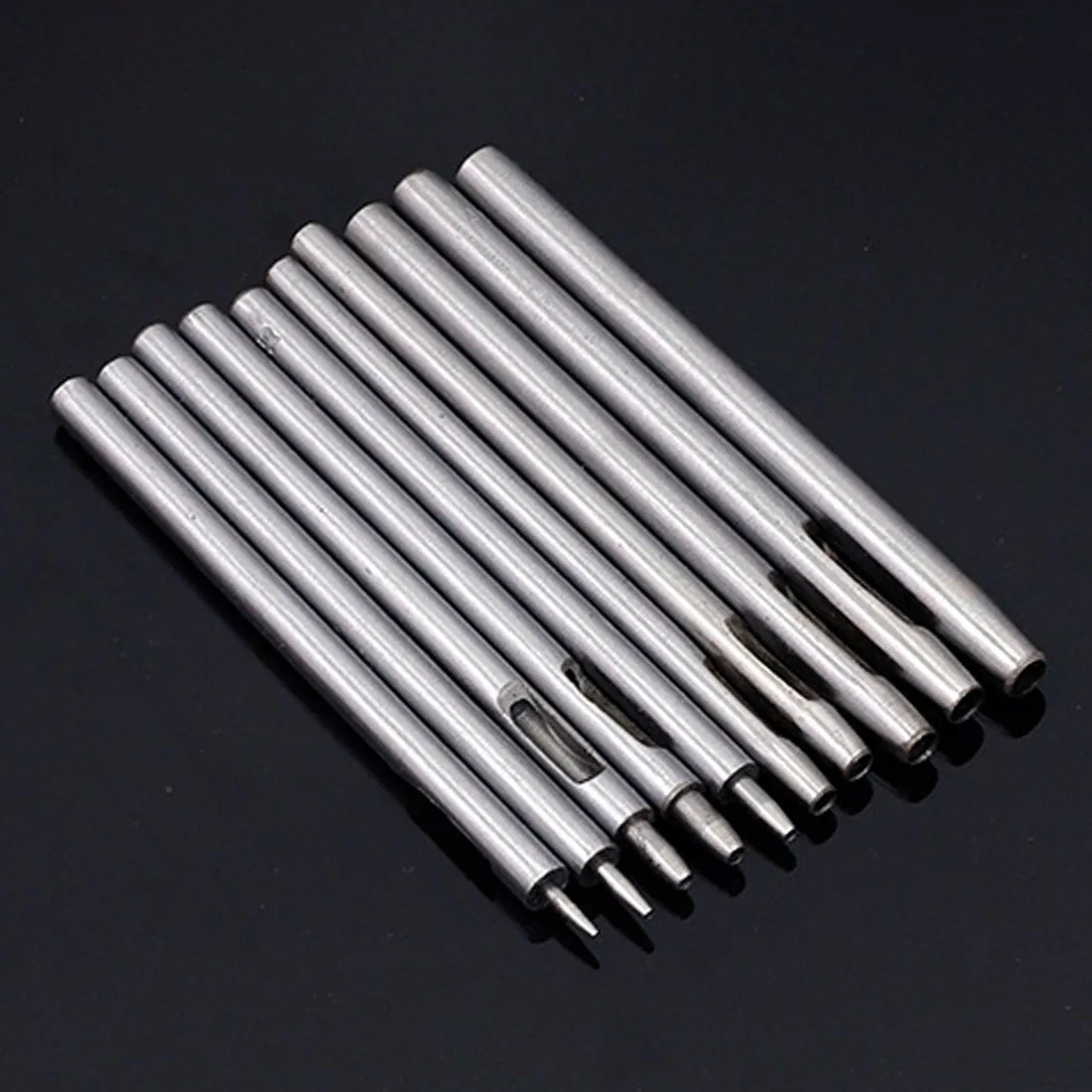 

Hollow Puncher Belt Leathercraft 10pcs/set Mix 10 Sizes Punch Leather Tool Puncher Hole Craft Set High Quality