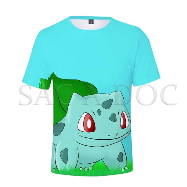 Pokemon Bulbasaur Charmander 3D Printed T Shirt Men Women Casual