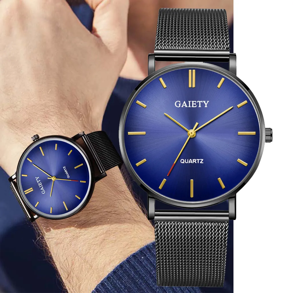 

Relojes Hombre Quartz Watch Fashion Casual Unobtrusive Simple Single Business Net With Strap Men's Watch Male Wristwatch Clock