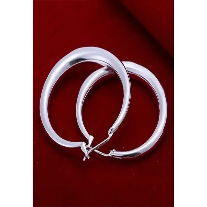 Серьги с покрытием золотого цвета для женщин модные высококачественные Циркон серебряного цвета гладкое полое кольцо для пирсинга ювелирные изделия