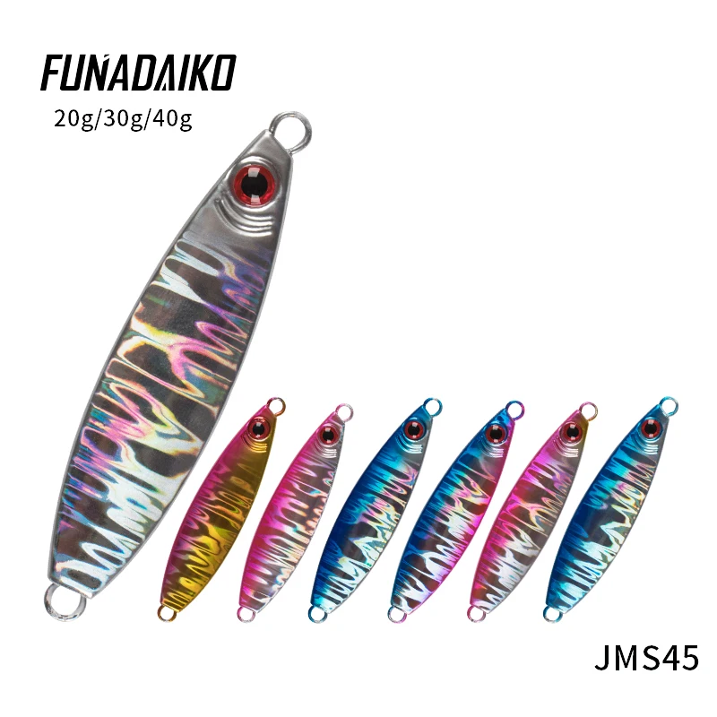 FUNADAIKO 5pcs/lot jigbait lead jig isca artificial metal jig Jigging Lure fishing lure slow jig micro jig 20g 30g 40g 60g 80g
