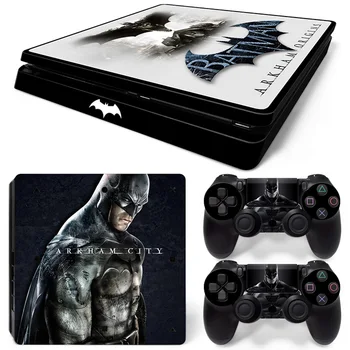

Free Drop Shipping for PS4 Slim Console Wrap Cover Skins Vinyl Sticker Decal Protective for Sony PS4 SLIM - ARKHAM CITY